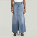 G-Star for woman. D25979-D943-H133 Blue baggy maxi skirt (24), Casual, Denim, Organic Cotton, Sustainable