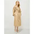 Marella for woman. 2513021051200 Grolla sand long trench coat (44), Beige, Casual, Cotton