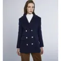 Marella for woman. 2423086034200 Aguzzo navy coat (46), Blue, Casual, Wool