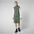 Save the Duck for man. D82206M-POPE20 Waistcoat Broderick green (M), Casual, Sustainable, Recycled nylon
