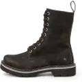 Art for woman. 111671201003_001 Leather ankle boots 1167 black (37), Flat, Laces, Zip, Casual