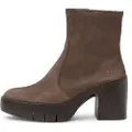 Art for woman. 116561212003_012 Leather ankle boots 1656 brown (40), 3 to 5 cm, Zip, Casual