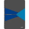 Leitz Office - Notisbok - spiralbundet - A4 - 90 ark / 180 sider - rutet - blå - kartong