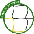 Sporti France 4 Mm Pp Simple Mesh 120 7.50x2.50x0.80x2 M Målnett