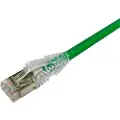 CommScope NETCONNECT Patchkabel kat 6A S/FTP PiMF, længde: 0,5 m farve: grøn med LSZH kappe