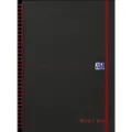 Oxford Black n' Red - Notisbok - spiralbundet - A4 - 70 ark / 140 sider - hvitt papir - linjert - svart - polypropylen (PP)