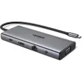 UGREEN HUB UGREEN CM639 USB-C / HDMI 4K60 Hz, VGA, 2xUSB-C 3.2 10Gbps, 2xUSB-A, SD/TF, RJ45, AUX 3.5mm, USB-C 100W PD