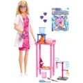 Barbie forskerdukke og tilbehør (med blond motedukke, laboratoriebord og fargeskiftende tilbehør)