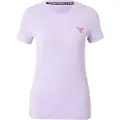 GUESS for woman. W2YI44J1314 Stretch T-shirt with small triangle logo lilac (S), Purple, Cotton, Short sleeve