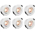 SOLAR PLUS LED-downlight Optic S Quick ISO 6-p Hvid 3000K, 290lm, Ra>95, 3SDCM, 36°, 4,5W, IP44. Fasedæmpbar driver inkluderet.