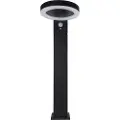 REV LED solcellegulvlampe Rund sort