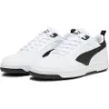 Puma Rebound V6 Low Sneakers, Shoes, White/Black/Black, 40