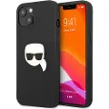 Karl Lagerfeld Klhcp13spkmk Iphone 13 Mini 5.4 Leather Ikonik Karl`s Head Telefondeksel