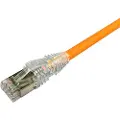 CommScope NETCONNECT Patchkabel kat 6A S/FTP PiMF, længde: 0,5 m farve: orange med LSZH kappe