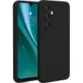 24hShop Etteri silikonskall med mikrofiberfôr for Samsung Galaxy S24 FE - Svart