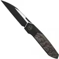 We Knife Brr15 Black Ti/Copper Foil CF, Black Stonewash/Satin