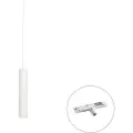 QAZQA Design Pendellampe Hvit Inkl. Skinneadapter 1-Fase - Slimline Tuba Small