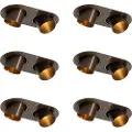 QAZQA Sett med 6 innfelte spotter mørk bronse GU10 35mm vippbar 2-lys - Installa