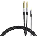 Vention Lydkabel Mini-jack Til 2x Jack Hann Barhk 3.5 Mm 6.35 Mm 8 M