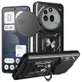 Mtp Products Nothing Phone (3a) Pro Hybrid-deksel med Roterende Ring med Kameraskjold - Svart