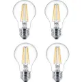 Philips 3+1 Promopak LED Filament Standard Dæmpbar 8-60W A60 E27 827 Klar