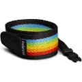 Polaroid Camera Strap Flat - Rainbow Black