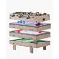 Vevor 4-i-1 kombinasjonsspillbordsett, 32" airhockeybord, multikombinasjonsbord med biljard, hockey, fotballspill, bordtennis, pucker og pucker, sportsarkadebord for barn, familie, spillrom, kontor