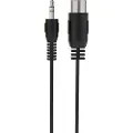 Sinox 5-pin DIN til mini jack kabel. 1m. Sort