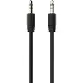 Sinox mini jack kabel. 3m. Sort, 3,5mm, Hanstik, 3,5mm, Hanstik, 3 m, Sort