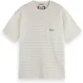 Scotch & Soda Relaxed Fit Horizonal Textured Kortarmet T-skjorte