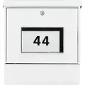 Burg wachter 4400W Malaga 4400 W Postkasse Stålplade Hvid Nøglelås