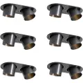 QAZQA Sett med 6 innfelte spotter gunmetal GU10 70 mm vippbar 2-lys - Installa