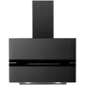 EICO Parma 60 N - Panser - skorsteinvinklet - bredde: 59.5 cm - dybde: 40.5 cm - ekstraksjon og resirkulasjon (-) - med intern motor - black glass/matt black