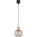 TRIO Moderne draad hanglamp zwart met beige 23cm - Gila