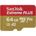 SanDisk MicroSDXC Extreme Plus 64GB 200MB/s A2 C10 V30 UHS-I