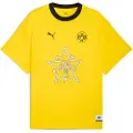 Puma HOOPS x BORUSSIA DORTMUND Tee II Men, Clothing, Faster Yellow, L
