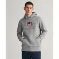 Gant for man. 2047082 Archive Shield hoodie grey (XXS), Casual, Cotton, Long sleeve