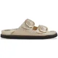 Genuins for woman. G105680 Galia gold sandals (36), Flat, None, Casual