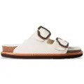 Genuins for woman. G104865 Galia Leather Sandals white (41), Flat, None, Casual