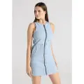 LOIS Jeans for woman. 448272640 Sleeveless short dress with zipped fastening and side pockets blue (XS), Casual, Cotton, Sleeveless / Straps