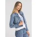 LOIS Jeans for woman. 470852641 Blue freedom embroidered denim jacket (M), Casual, Cotton