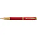 Parker IM Rollerball Pen | Premium Red Lacquer with Gold Trim | Fine Point with Black Ink Refill | Gift Box