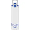 SIGG drinking bottle Total Clear One MyPlanet Blue 0.75L (transparent/dark blue, one-hand closure ONE)