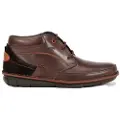 Fluchos for man. F1028 Leather ankle boots F1028 Dark Brown (39), Flat, 1 to 3 cm, Laces, Casual, Classic