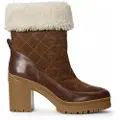 Ralph Lauren for woman. 802955412002 Coraline leather ankle boots with brown sheepskin (36), 5 to 8 cm, None, Casual