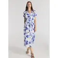 Victorio & Lucchino , V&L for woman. 340478146 Short sleeve midi dress with multicoloured rose print (S), Casual, Multicolor, Polyester