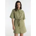 LOIS Jeans for woman. 448452727 Green short dress (XXL), Casual, Viscose, Short sleeve