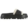 Mou for woman. MU.SW661000N Flip flops Eva slide black (37), 3 to 5 cm, None, Casual, Beachwear
