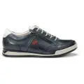 Fluchos for man. F0148 Leather Sneakers Etna F0148 marine (39), Flat, Zip, Casual, Navy