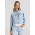 LOIS Jeans for woman. 470892640 Blue denim jacket with pockets (S), Casual, Cotton